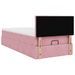 Cadre de lit ottoman avec matelas rose 80x200 cm velours - Photo n°10