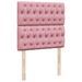 Cadre de lit ottoman avec matelas rose 80x200 cm velours - Photo n°11