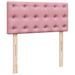 Cadre de lit ottoman avec matelas rose 90x190 cm velours - Photo n°8