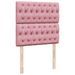 Cadre de lit ottoman avec matelas rose 90x190 cm velours - Photo n°10