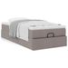 Cadre de lit ottoman avec matelas taupe 100x200 cm tissu - Photo n°1