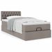 Cadre de lit ottoman avec matelas taupe 100x200 cm tissu - Photo n°1