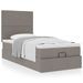 Cadre de lit ottoman avec matelas taupe 100x200 cm tissu - Photo n°1