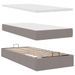 Cadre de lit ottoman avec matelas taupe 100x200 cm tissu - Photo n°6