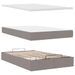 Cadre de lit ottoman avec matelas taupe 120x200 cm tissu - Photo n°6