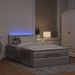 Cadre de lit ottoman avec matelas taupe 120x200 cm tissu - Photo n°1