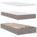 Cadre de lit ottoman avec matelas taupe 90x190 cm tissu - Photo n°7