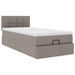 Cadre de lit ottoman avec matelas taupe 90x200 cm tissu - Photo n°2