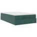 Cadre de lit ottoman avec matelas vert foncé 120x200 cm velours - Photo n°2