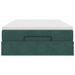 Cadre de lit ottoman avec matelas vert foncé 120x200 cm velours - Photo n°5