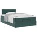 Cadre de lit ottoman avec matelas vert foncé 120x200 cm velours - Photo n°4