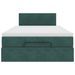 Cadre de lit ottoman avec matelas vert foncé 120x200 cm velours - Photo n°5