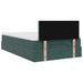 Cadre de lit ottoman avec matelas vert foncé 120x200 cm velours - Photo n°9