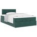 Cadre de lit ottoman avec matelas vert foncé 120x200 cm velours - Photo n°4