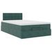 Cadre de lit ottoman avec matelas vert foncé 120x200 cm velours - Photo n°2