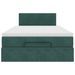 Cadre de lit ottoman avec matelas vert foncé 120x200 cm velours - Photo n°6