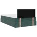 Cadre de lit ottoman avec matelas vert foncé 120x200 cm velours - Photo n°10