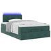 Cadre de lit ottoman avec matelas vert foncé 120x200 cm velours - Photo n°3