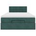 Cadre de lit ottoman avec matelas vert foncé 120x200 cm velours - Photo n°6