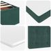 Cadre de lit ottoman avec matelas vert foncé 120x200 cm velours - Photo n°12