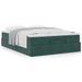 Cadre de lit ottoman avec matelas vert foncé 140x200 cm velours - Photo n°1