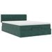 Cadre de lit ottoman avec matelas vert foncé 140x200 cm velours - Photo n°2