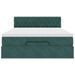 Cadre de lit ottoman avec matelas vert foncé 140x200 cm velours - Photo n°5