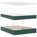 Cadre de lit ottoman avec matelas vert foncé 140x200 cm velours - Photo n°6