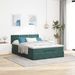 Cadre de lit ottoman avec matelas vert foncé 140x200 cm velours - Photo n°4