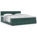 Cadre de lit ottoman avec matelas vert foncé 160x200 cm velours - Photo n°1