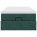 Cadre de lit ottoman avec matelas vert foncé 80x200 cm velours - Photo n°5