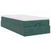 Cadre de lit ottoman avec matelas vert foncé 80x200 cm velours - Photo n°8