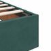 Cadre de lit ottoman avec matelas vert foncé 80x200 cm velours - Photo n°10