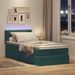 Cadre de lit ottoman avec matelas vert foncé 80x200 cm velours - Photo n°1