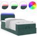 Cadre de lit ottoman avec matelas vert foncé 80x200 cm velours - Photo n°2