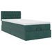 Cadre de lit ottoman avec matelas vert foncé 80x200 cm velours - Photo n°5