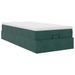 Cadre de lit ottoman avec matelas vert foncé 90x200 cm velours - Photo n°2