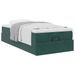 Cadre de lit ottoman avec matelas vert foncé 90x200 cm velours - Photo n°4