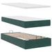 Cadre de lit ottoman avec matelas vert foncé 90x200 cm velours - Photo n°6