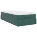 Cadre de lit ottoman avec matelas vert foncé 90x200 cm velours - Photo n°8