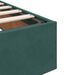 Cadre de lit ottoman avec matelas vert foncé 90x200 cm velours - Photo n°10