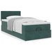 Cadre de lit ottoman avec matelas vert foncé 90x200 cm velours - Photo n°1