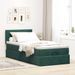 Cadre de lit ottoman avec matelas vert foncé 90x200 cm velours - Photo n°3