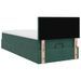 Cadre de lit ottoman avec matelas vert foncé 90x200 cm velours - Photo n°9