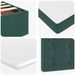 Cadre de lit ottoman avec matelas vert foncé 90x200 cm velours - Photo n°11