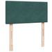 Cadre de lit ottoman avec matelas vert foncé 90x200 cm velours - Photo n°8