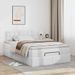 Cadre de lit ottoman et matelas blanc pur 120x190cm similicuir - Photo n°3