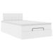 Cadre de lit ottoman et matelas blanc pur 120x190cm similicuir - Photo n°5