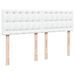 Cadre de lit ottoman et matelas blanc pur 140x190 cm similicuir - Photo n°11