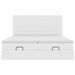 Cadre de lit ottoman et matelas blanc pur 200x200cm similicuir - Photo n°7